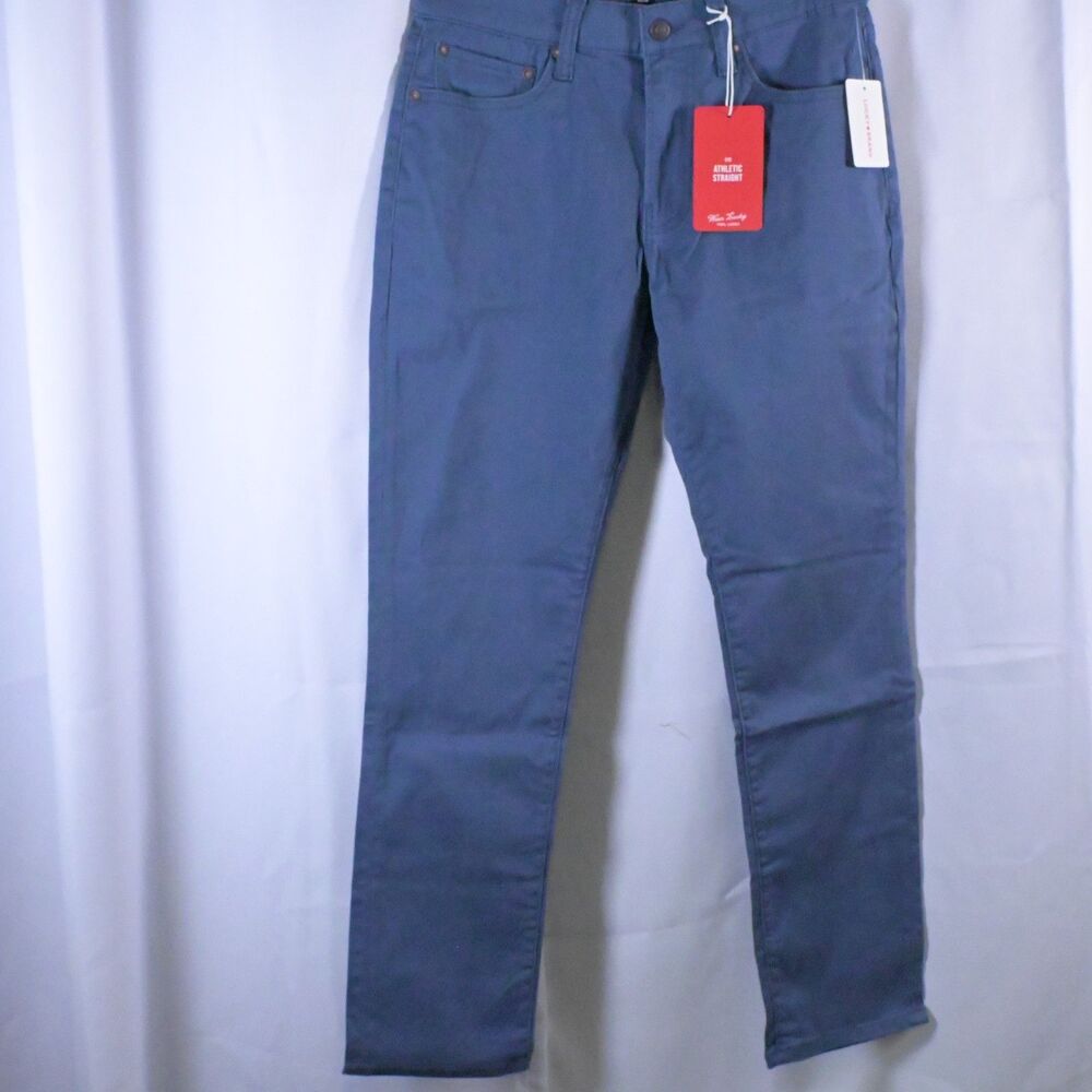 NWT Lucky Brand Mens 29x30 Blue Athletic Straight Leg‎ Jeans